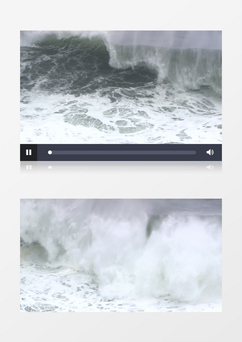 海浪奔涌实拍视频