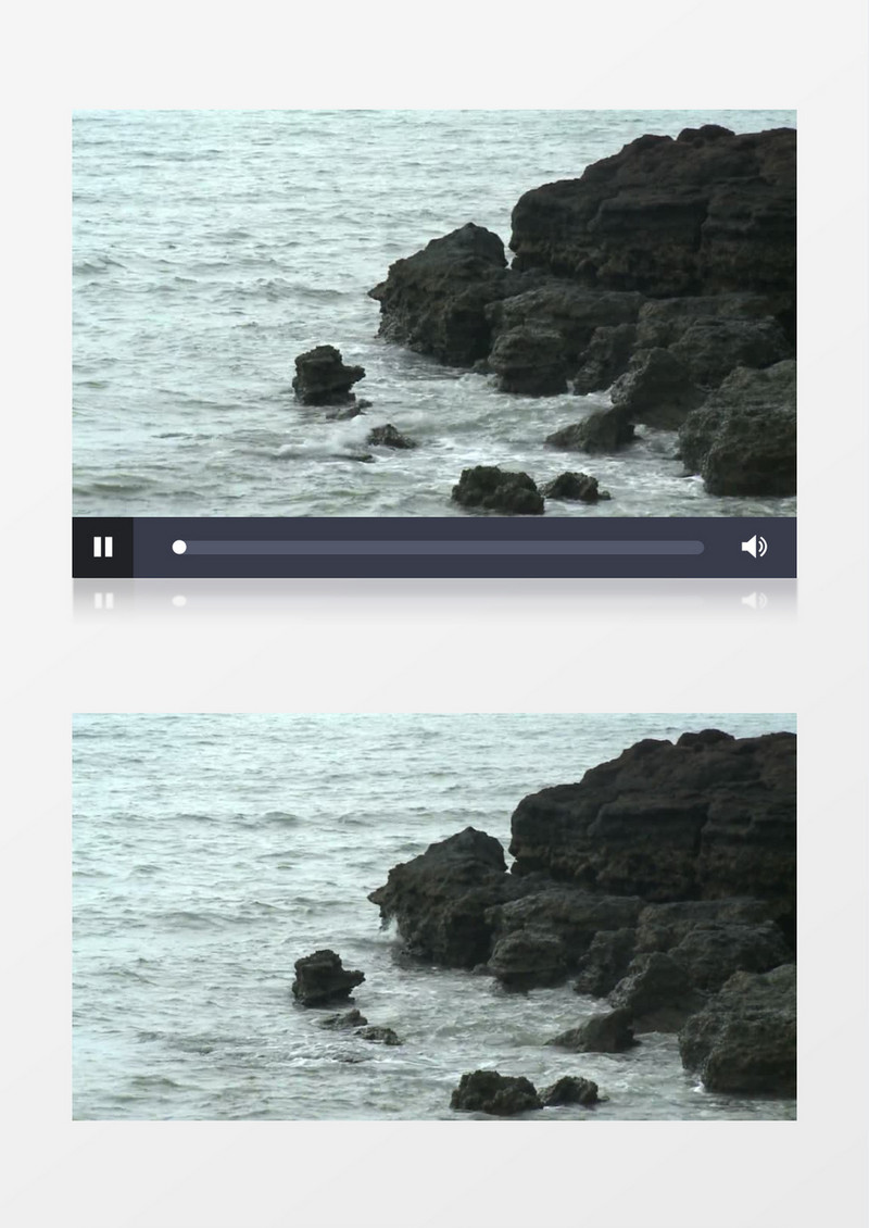 海浪拍打岸边实拍视频