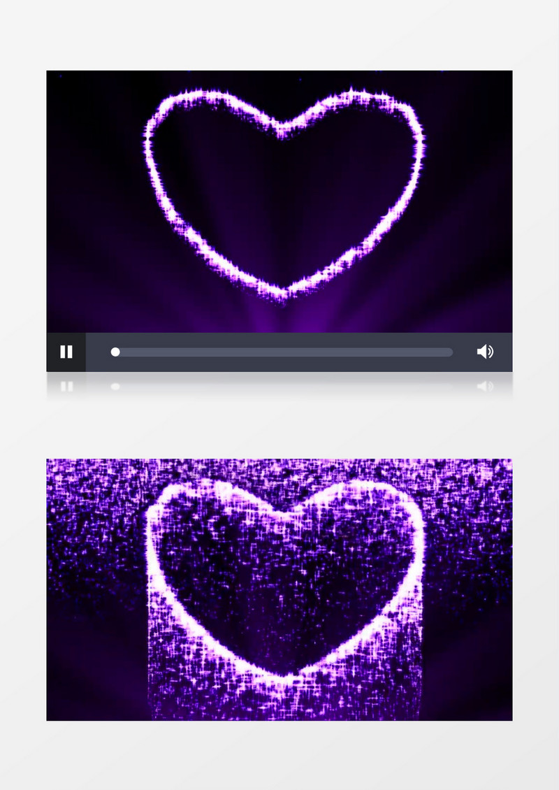 紫色流花心形背景视频素材