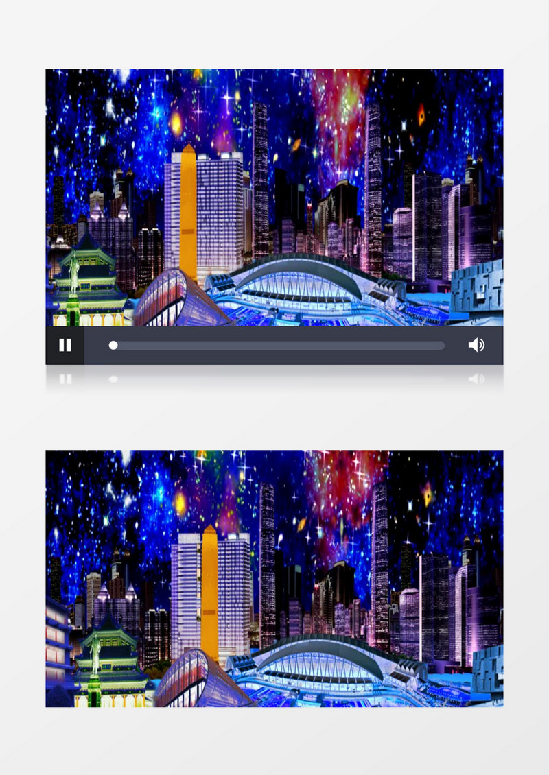 城市夜景霓虹灯美景万家灯火mov视频背景素材