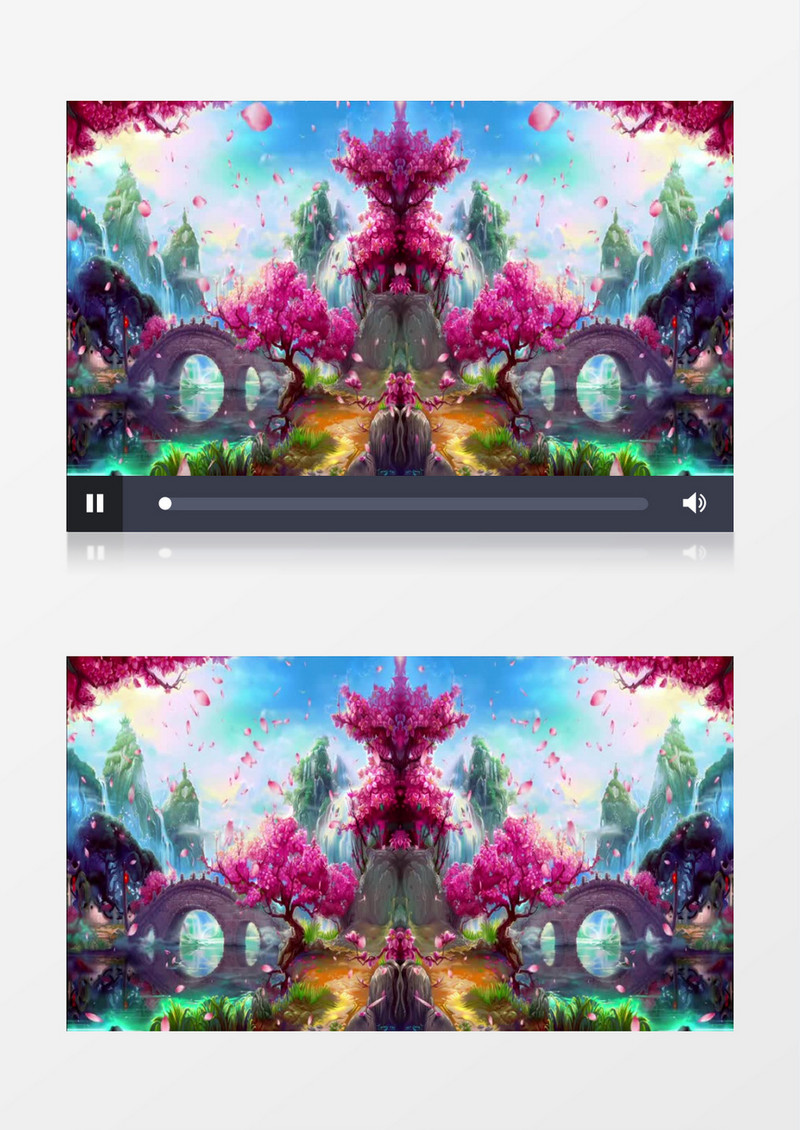 唯美桃花岛背景视频素材