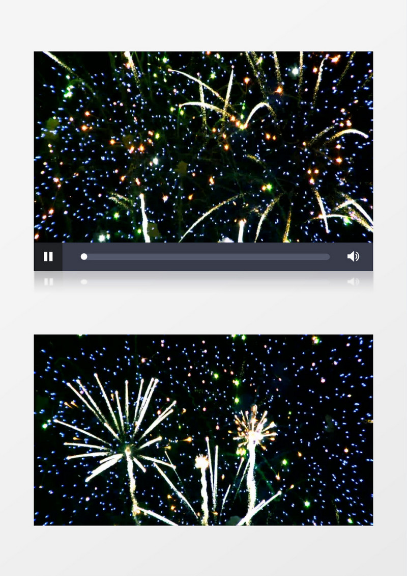 美丽的烟花绽放出漫天星光点点背景视频素材