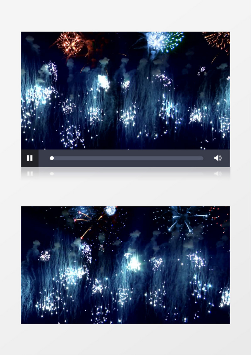 烟花绽放似垂柳背景视频素材