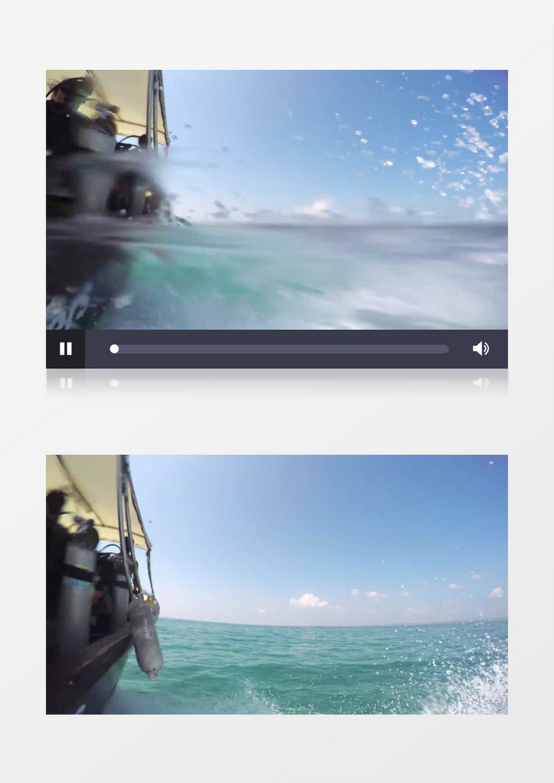 阳光明媚夏日假期游人乘坐轮船海上出游背景视频