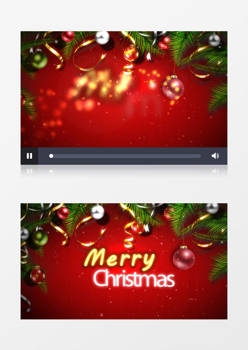 冰晶雪花飘动的圣诞节背景素材