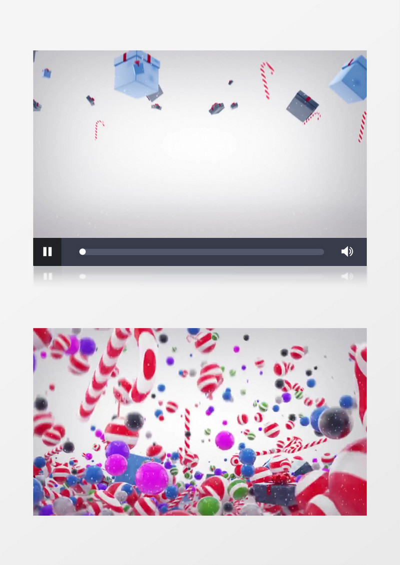 球球组成的圣诞树背景视频