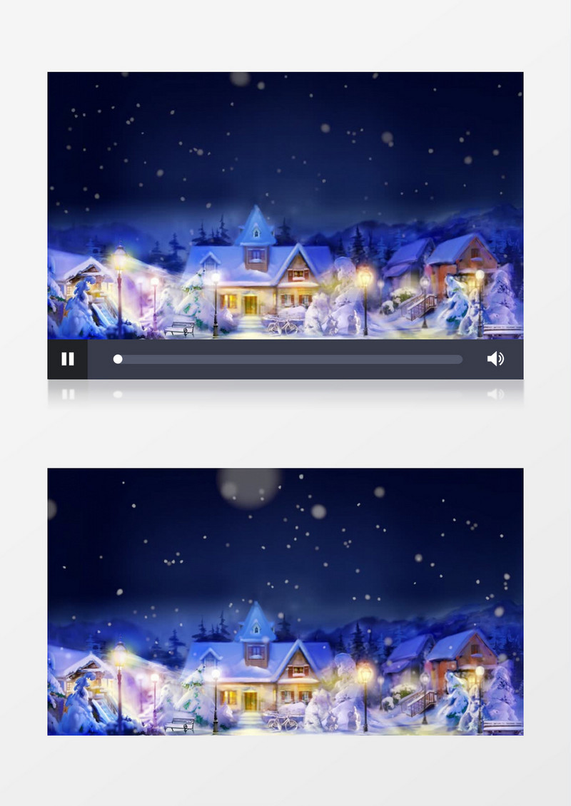 大雪纷飞温馨的平安夜背景视频