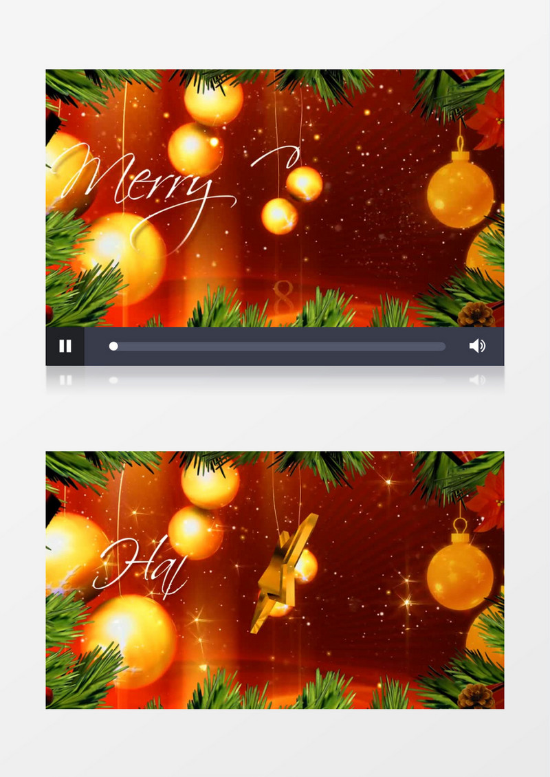 喜迎圣诞节圣诞倒计时背景视频