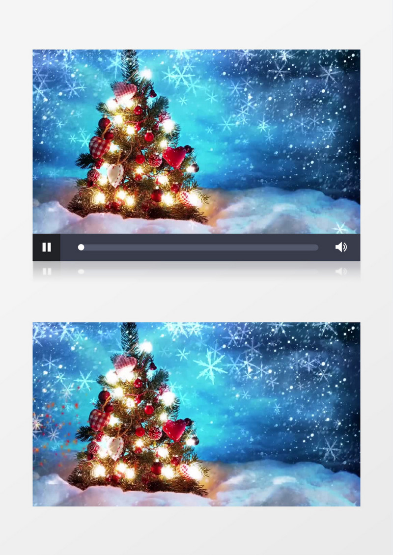  皎洁的月光下温馨的圣诞弯月背景视频