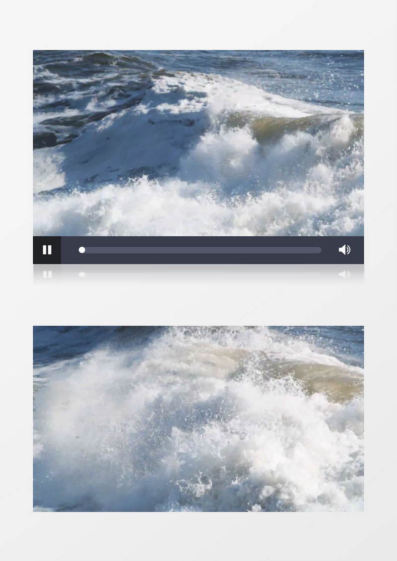 特写海浪翻滚实拍视频