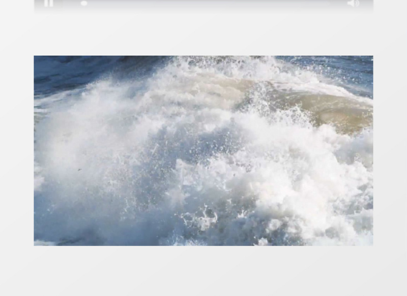 特写海浪翻滚实拍视频