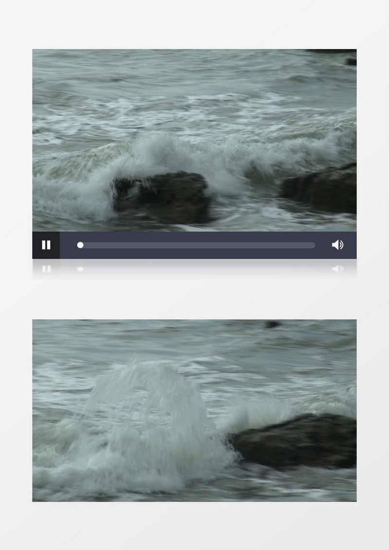 海浪翻腾实拍视频