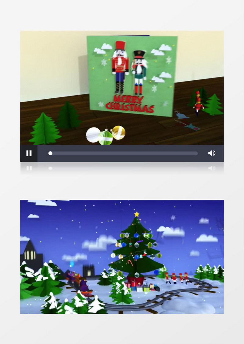 庆祝快乐狂欢的圣诞节背景视频