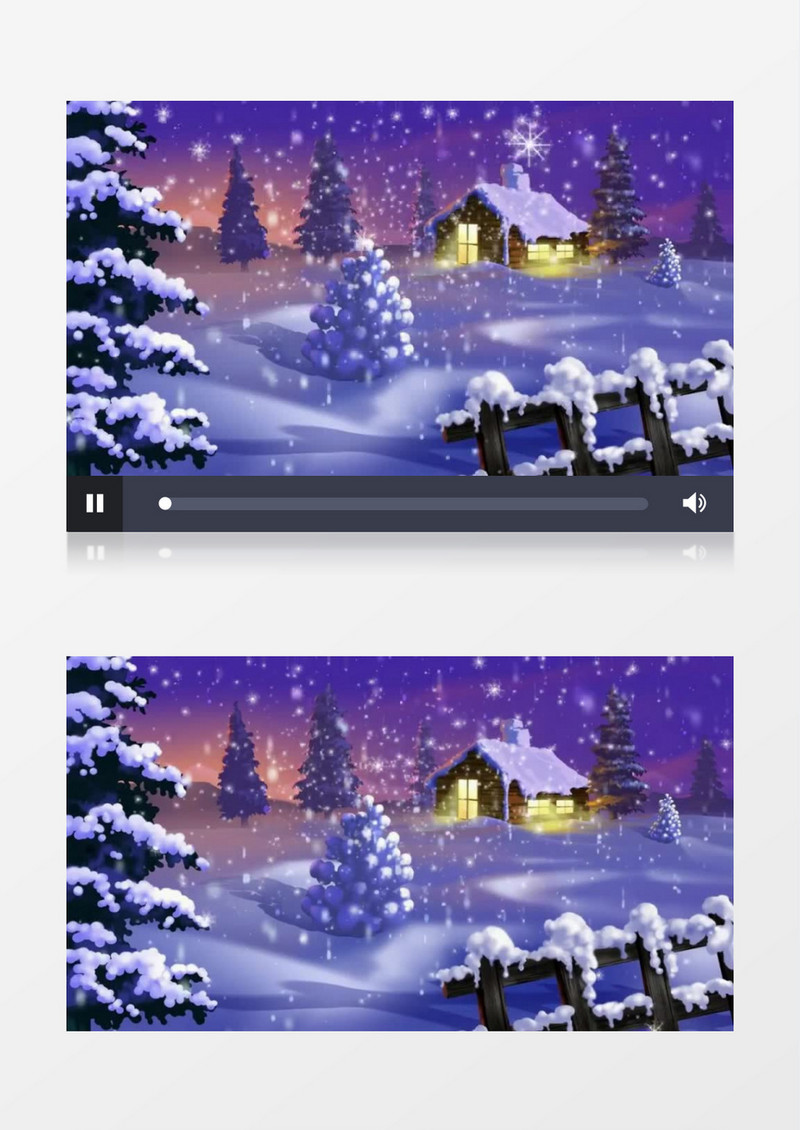 雪花飞舞迷人温馨的平安夜 背景视频