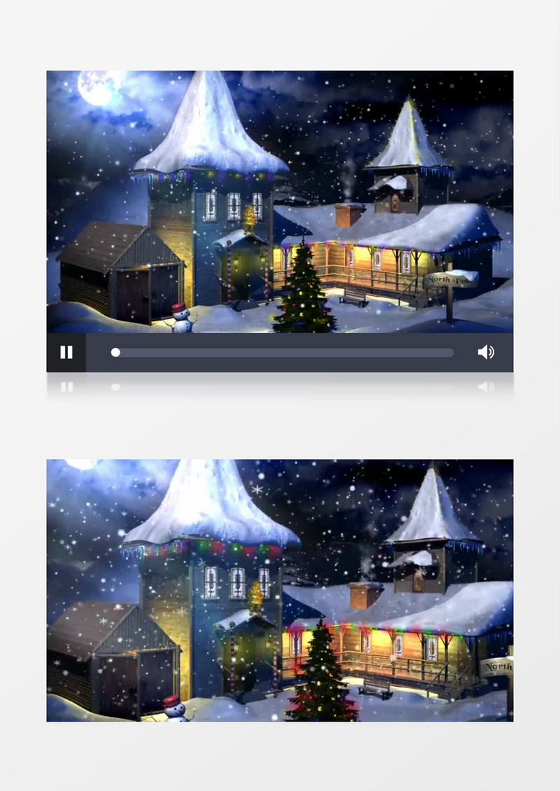 大雪纷飞温馨的平安夜 背景视频