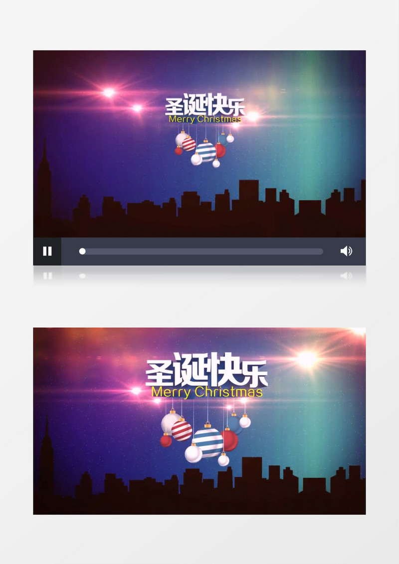   绽放的烟花圣诞快乐素材背景视频