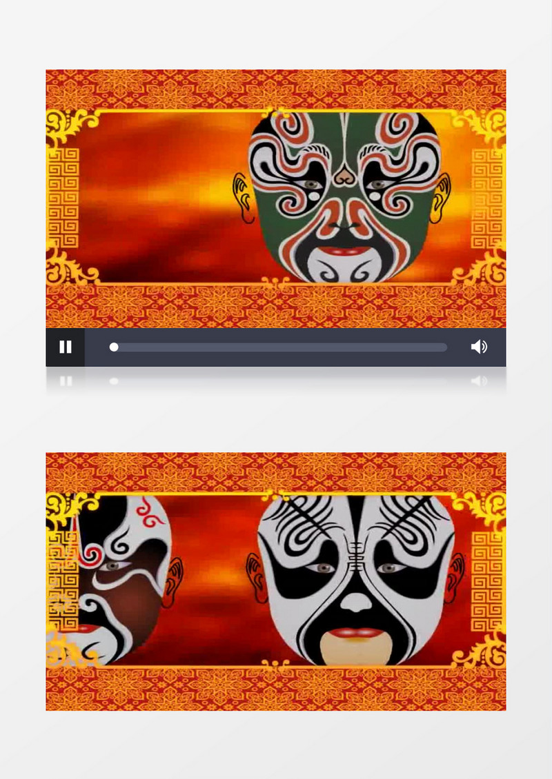 京剧戏曲脸谱变脸视频素材