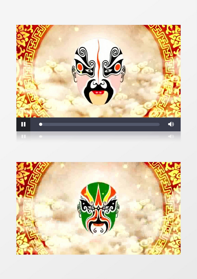 京剧戏曲脸谱颜色变化视频素材