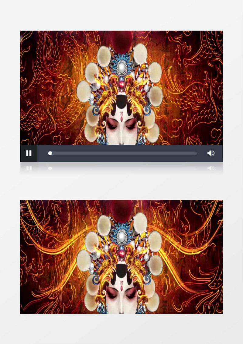 中国风水墨戏曲京剧风格视频素材