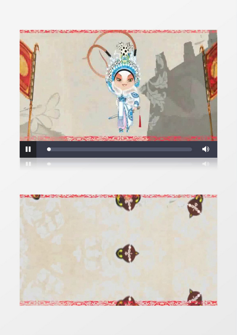 中国戏曲文化背景展示视频素材