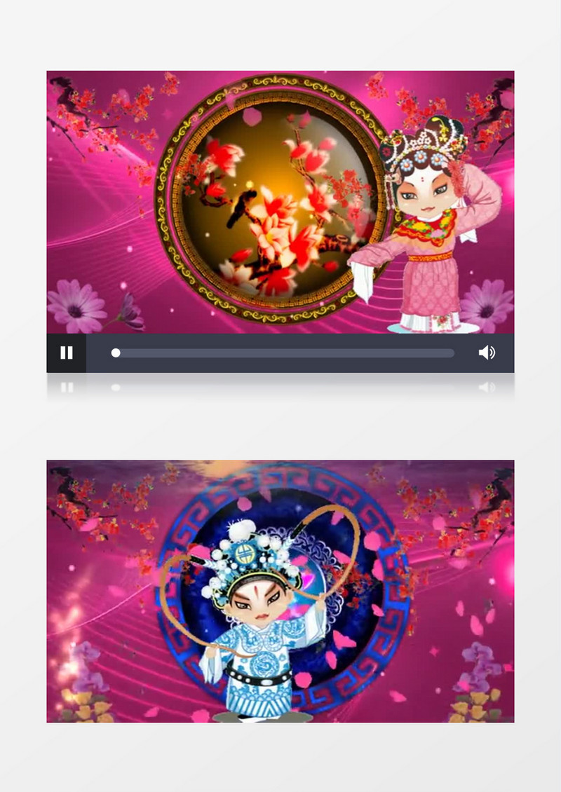  京剧戏曲脸谱人物展示视频素材