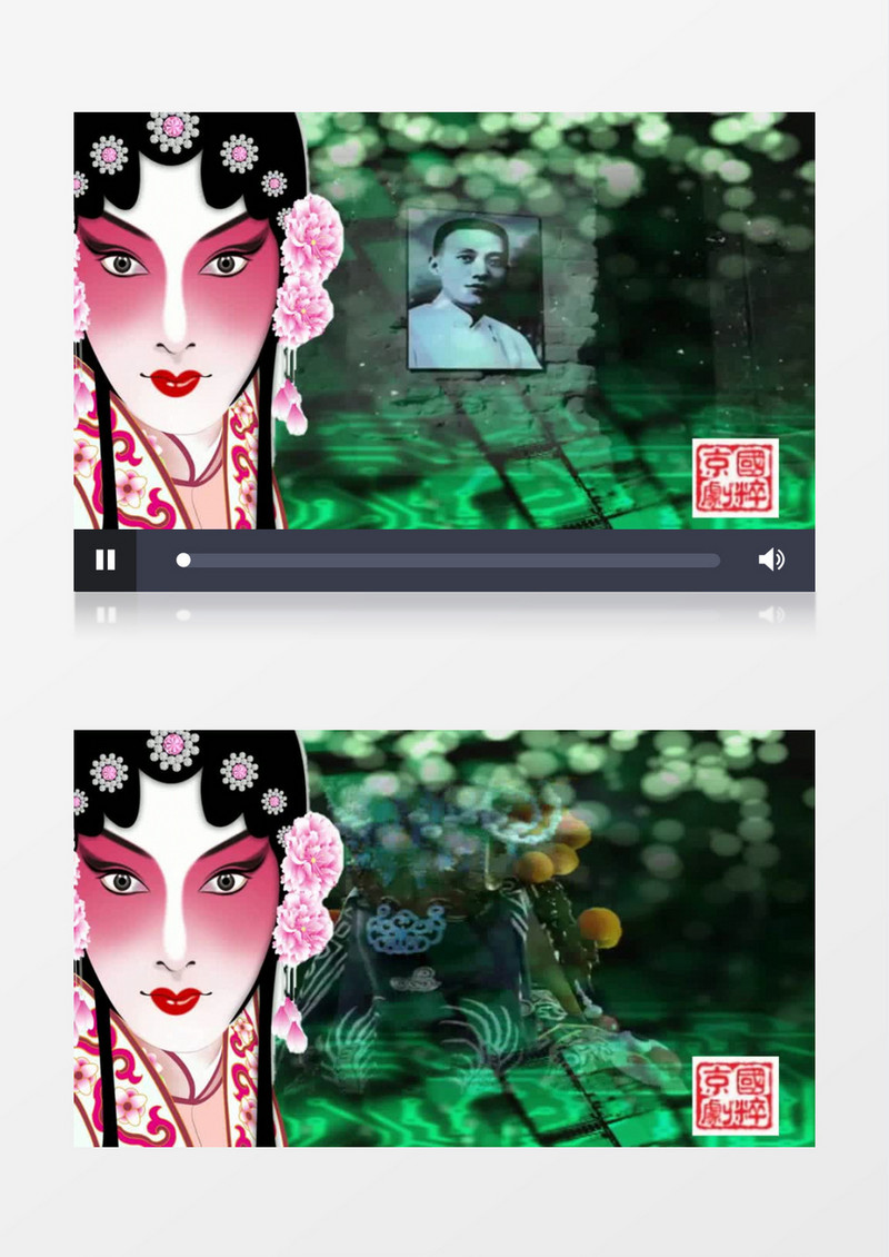 国粹京剧戏曲人物青衣展示视频素材