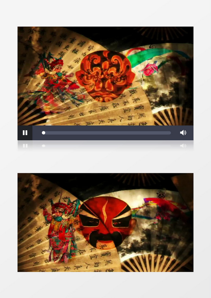 川剧京剧戏曲脸谱变脸展示视频素材