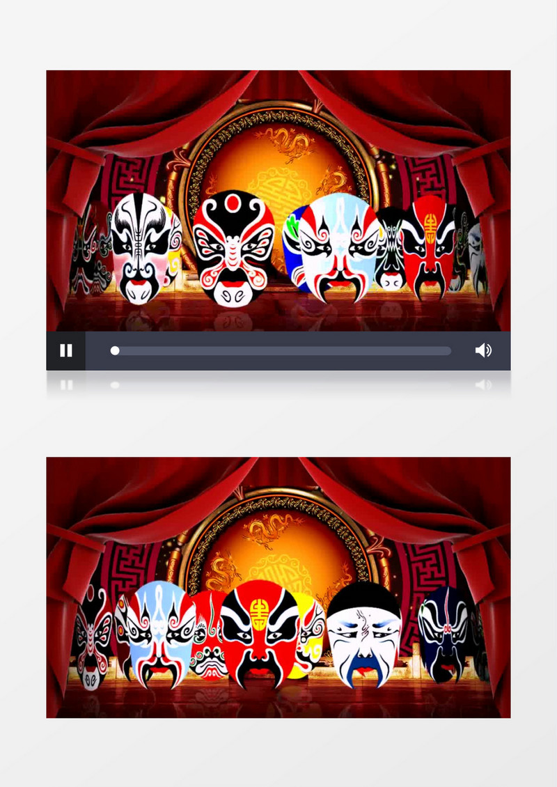 京剧戏曲脸谱变脸展示视频素材