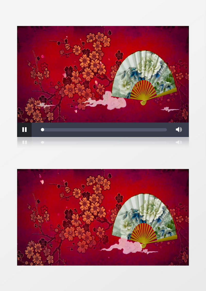 以绣品梅花为背景的视频素材