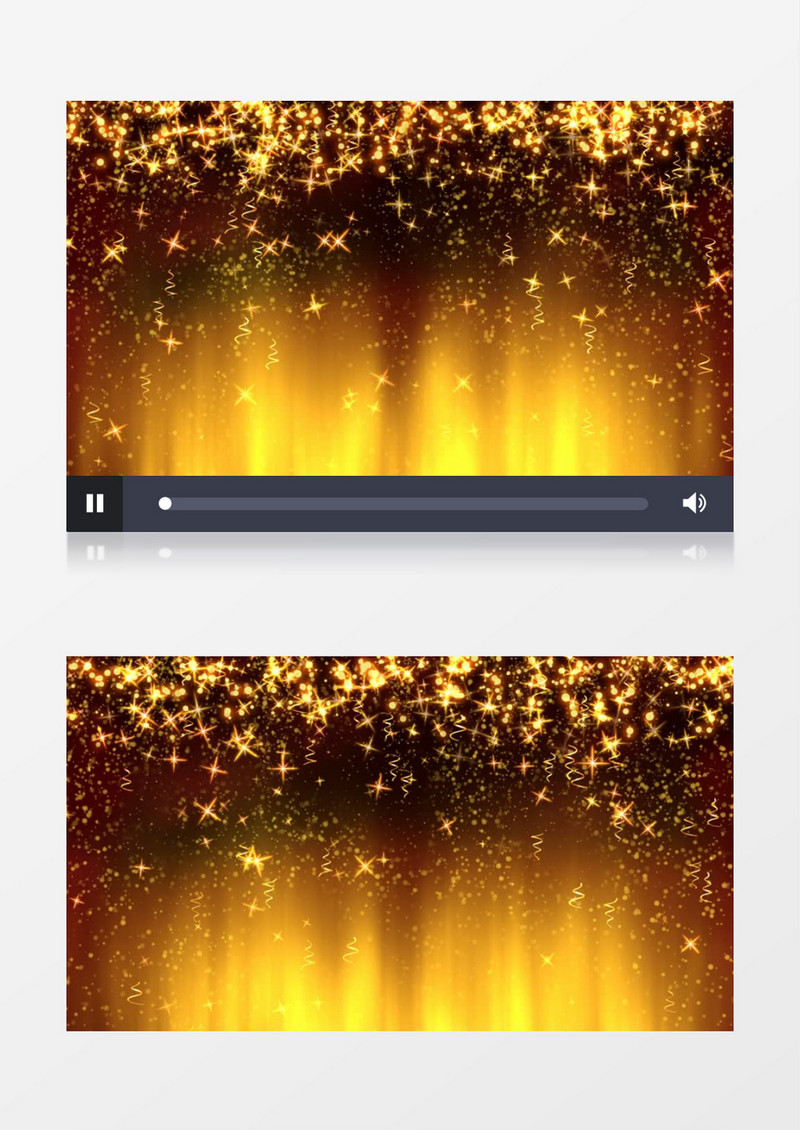 绚烂唯美星光瀑布新人入场暖黄色背景视频素材