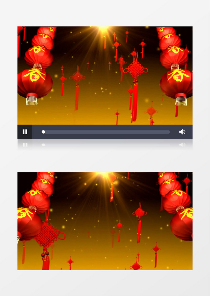 红灯笼中国结背景视频素材