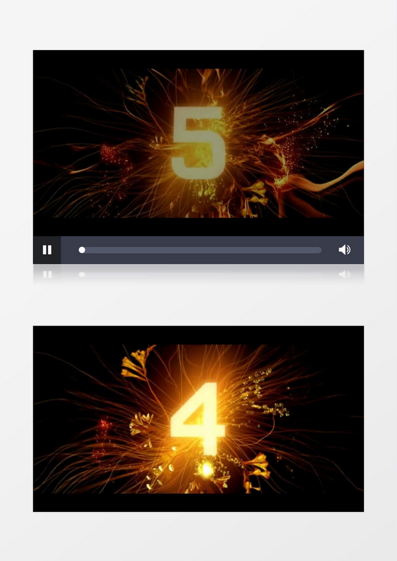 奇异鲜花朵朵盛开5秒数字倒计时