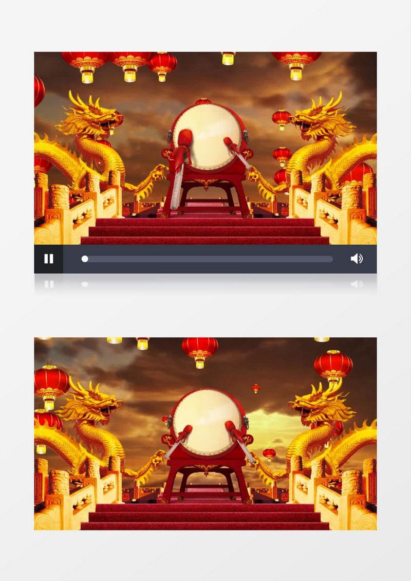 龙鼓喜庆晚会背景视频