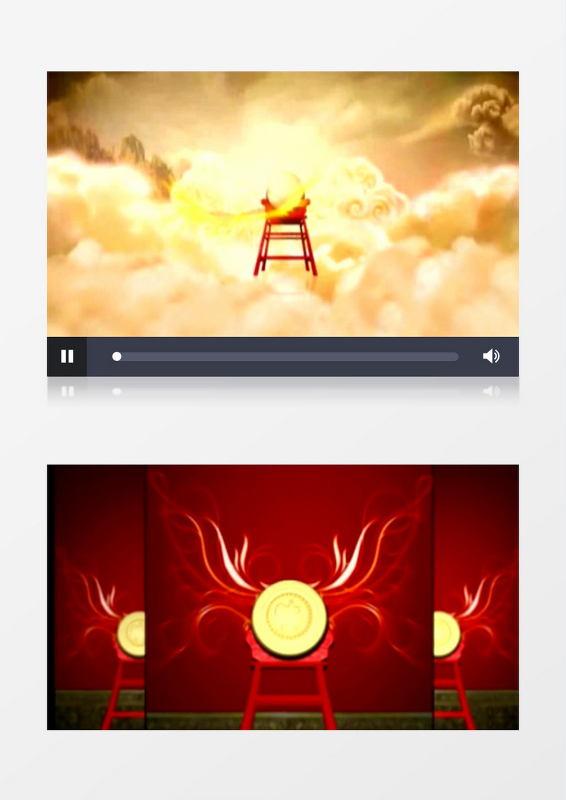 喜庆中国凤鼓背景视频