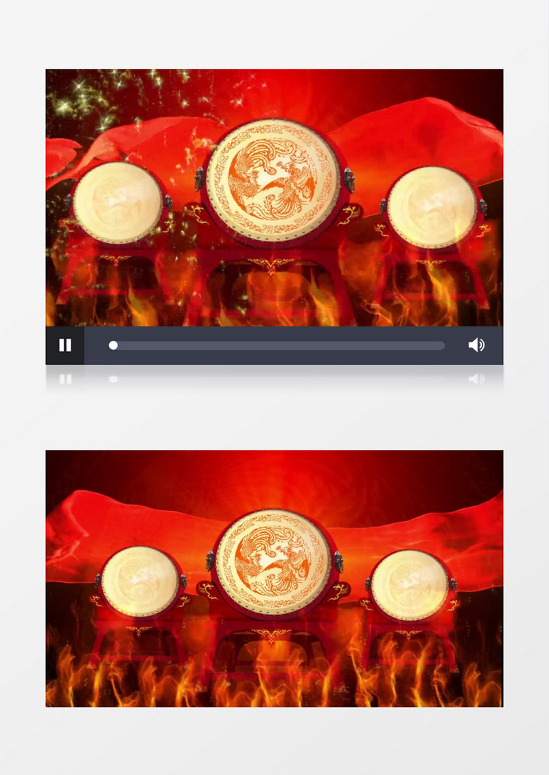 水鼓舞热情激烈背景视频