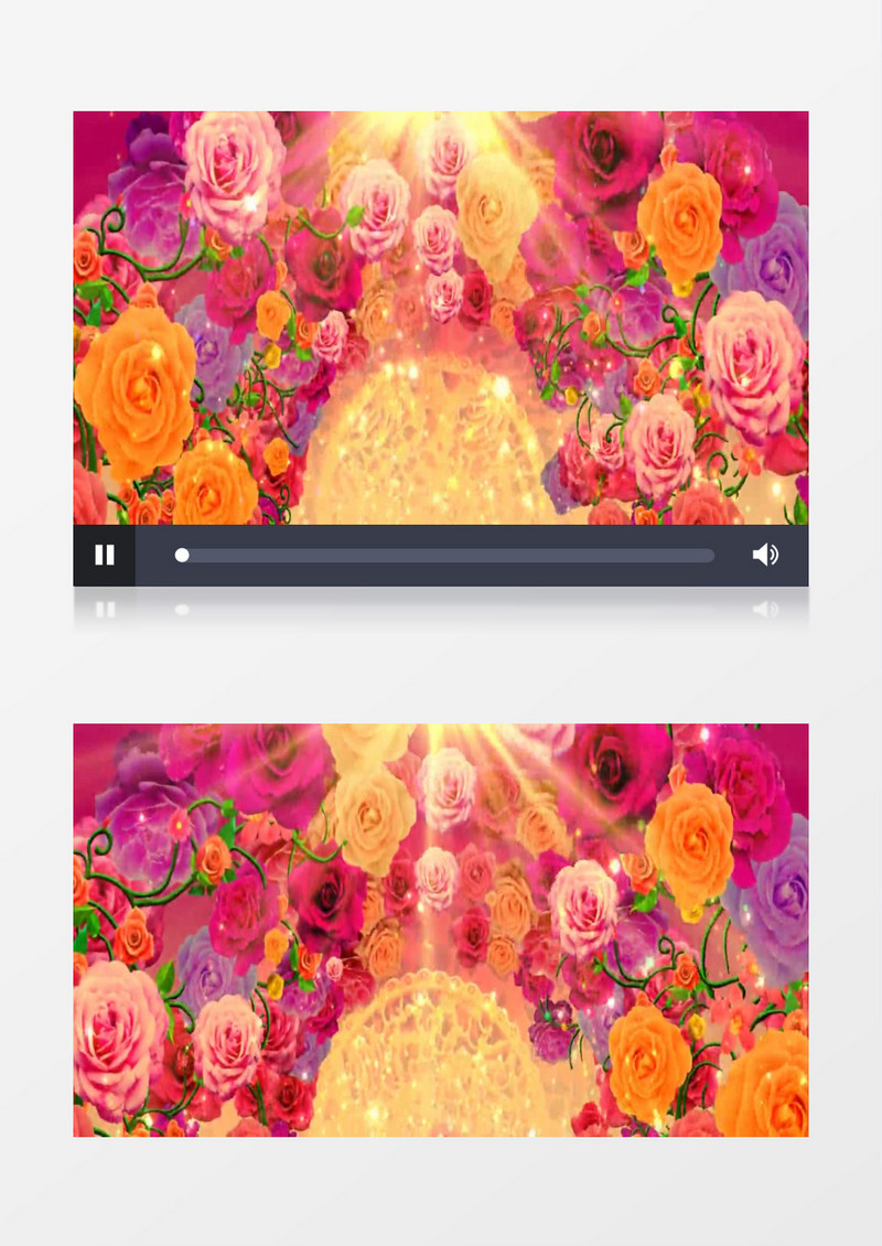 华丽的百花开绚丽循环背景视频