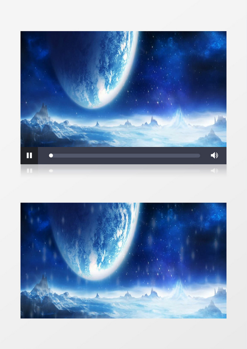 唯美月亮星球星空背景视频 
