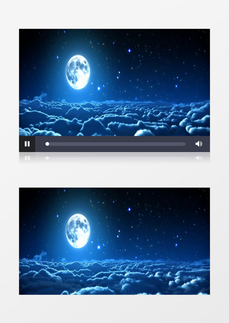 云层月亮星空唯美背景视频