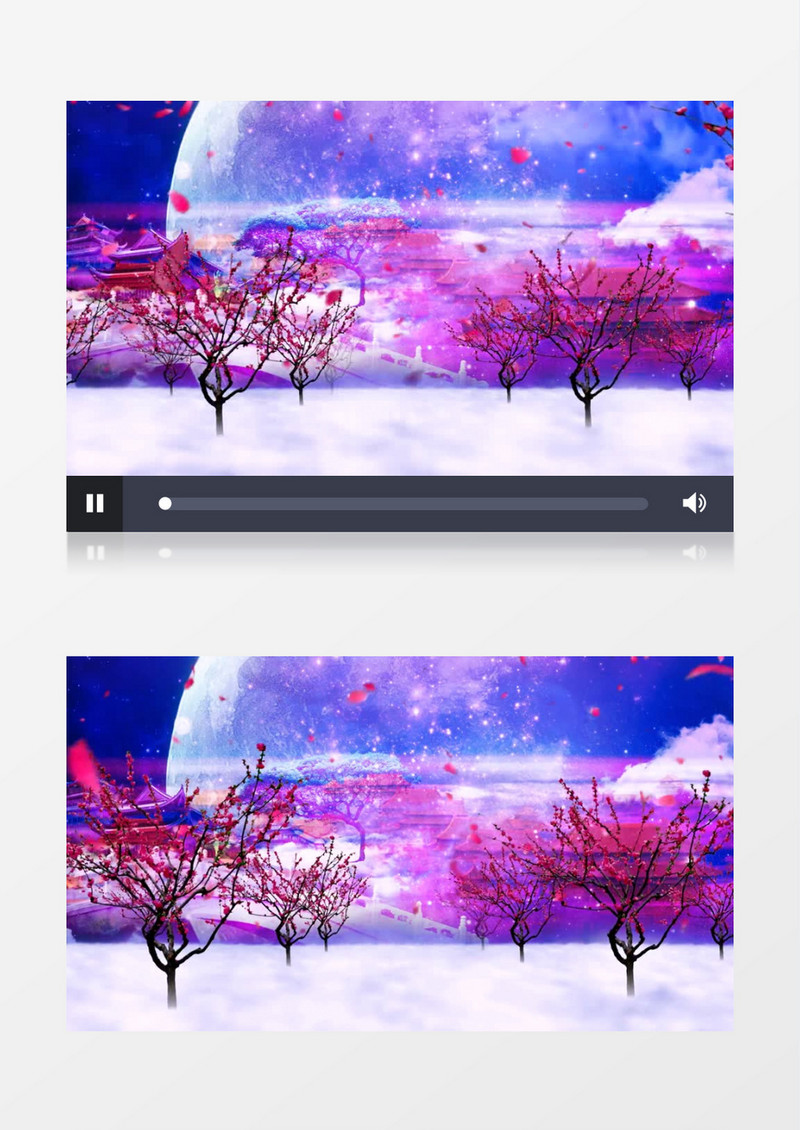 花好月圆唯美夜色背景视频
