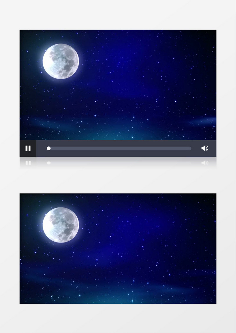 唯美夜空明月星光闪闪背景视频