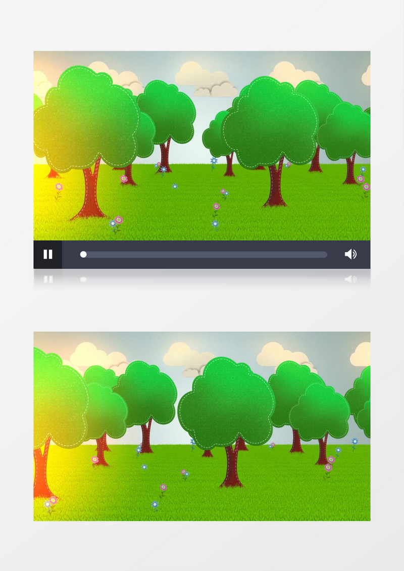 儿童清新草地风格背景视频素材