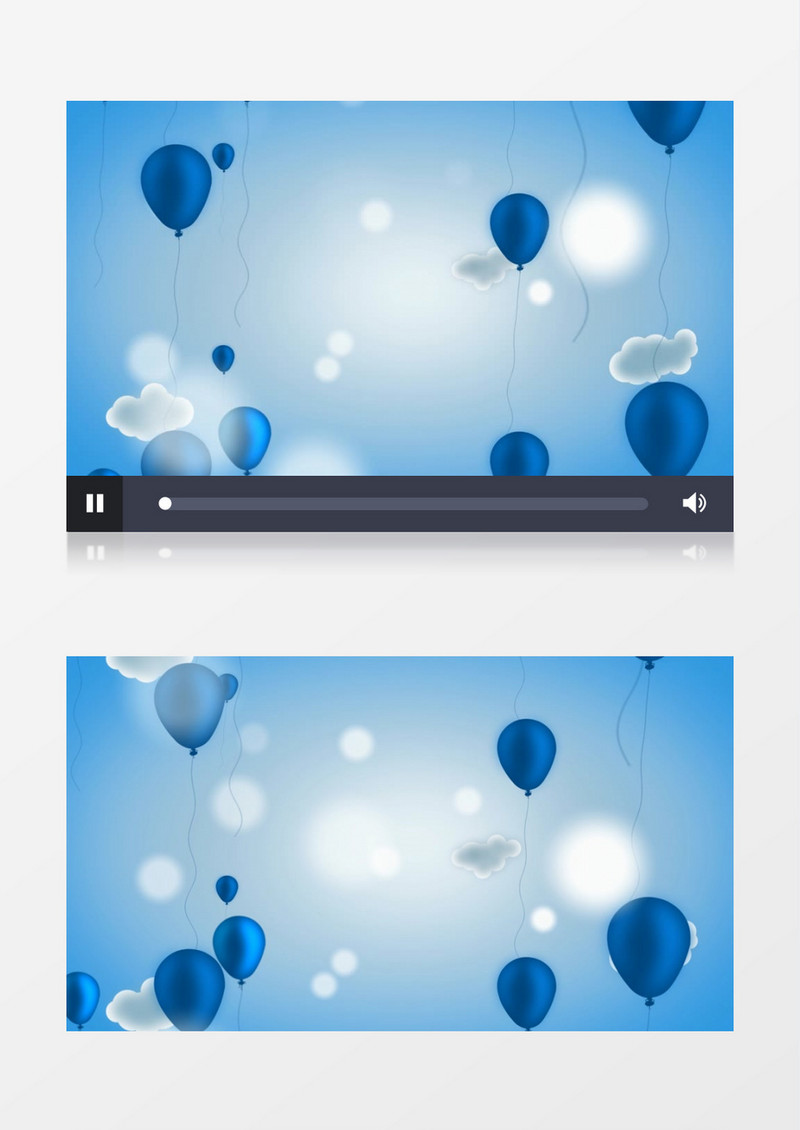 卡通风格蓝天气球背景视频素材