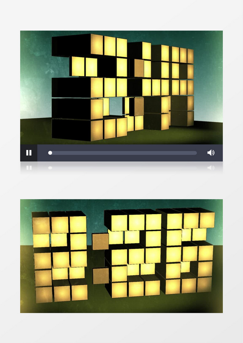 黄色颜色色块三分钟倒计时