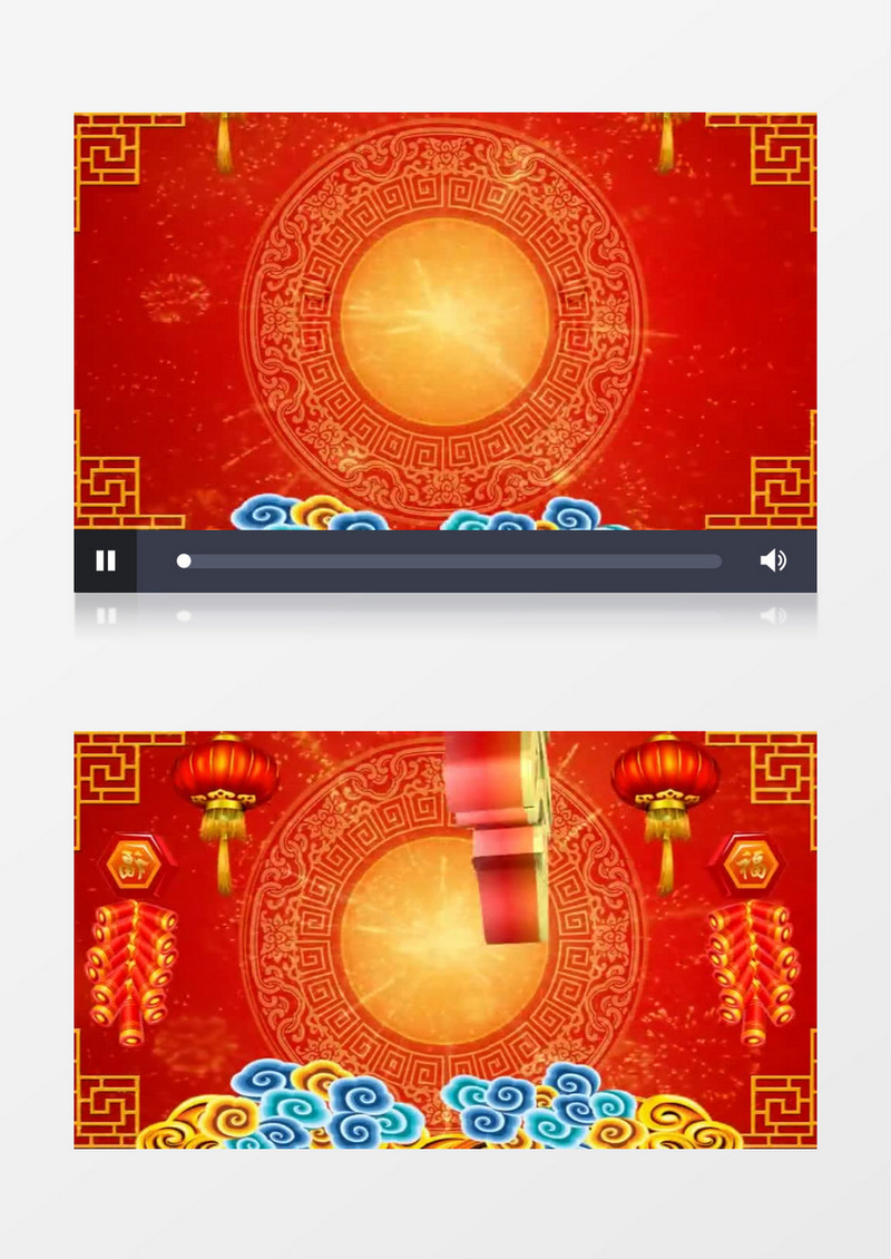 红色喜庆祝寿背景视频素材