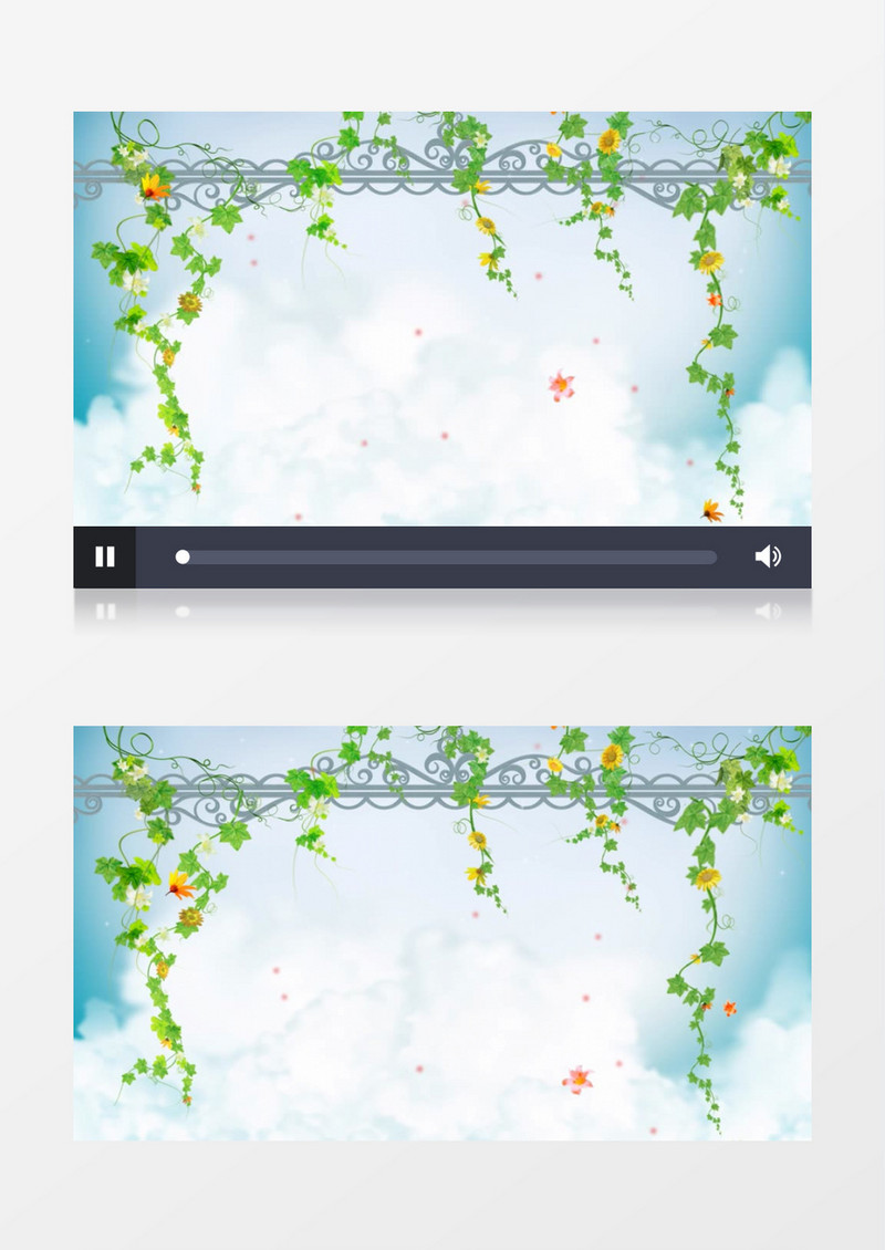 清新简约花朵飘落背景视频素材