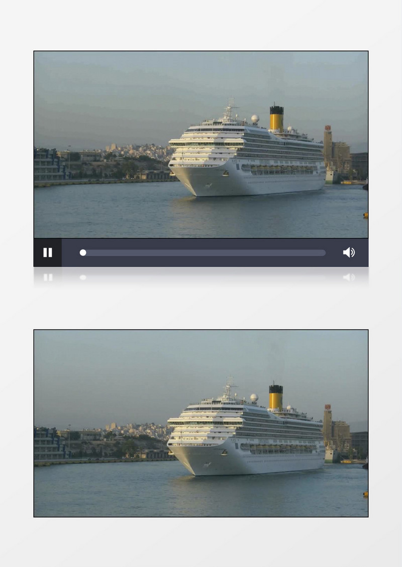 巨大豪华游轮在海面上航行