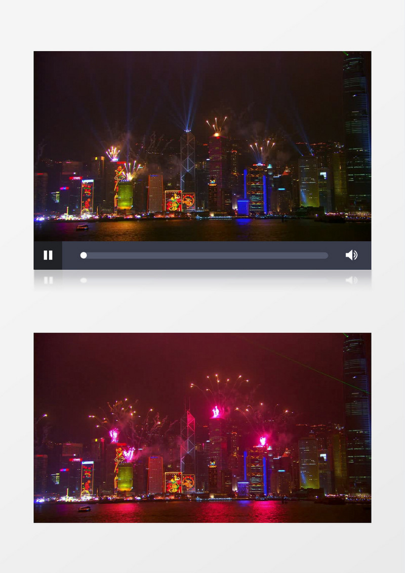 动态城市夜景烟花背景视频素材