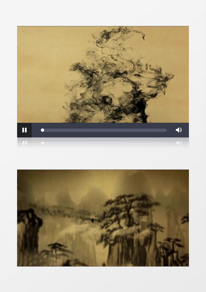 动画动态黄山追梦(有音乐)背景视频素材
