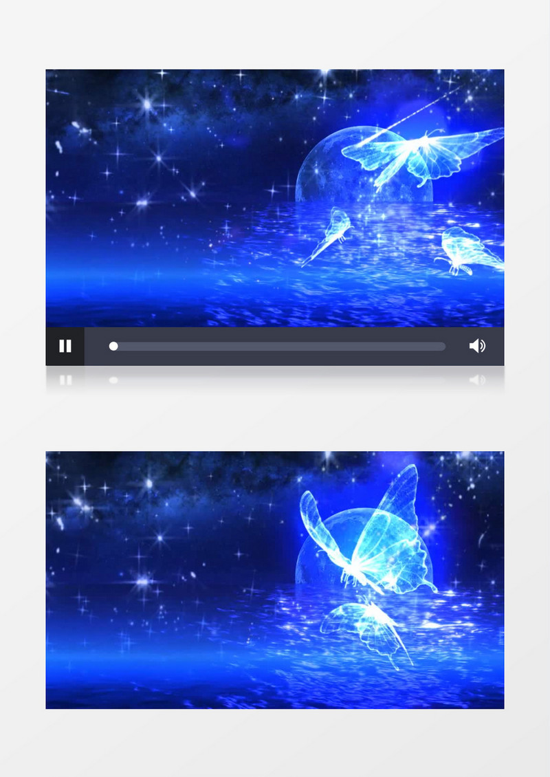 唯美星空圆月升起背景视频