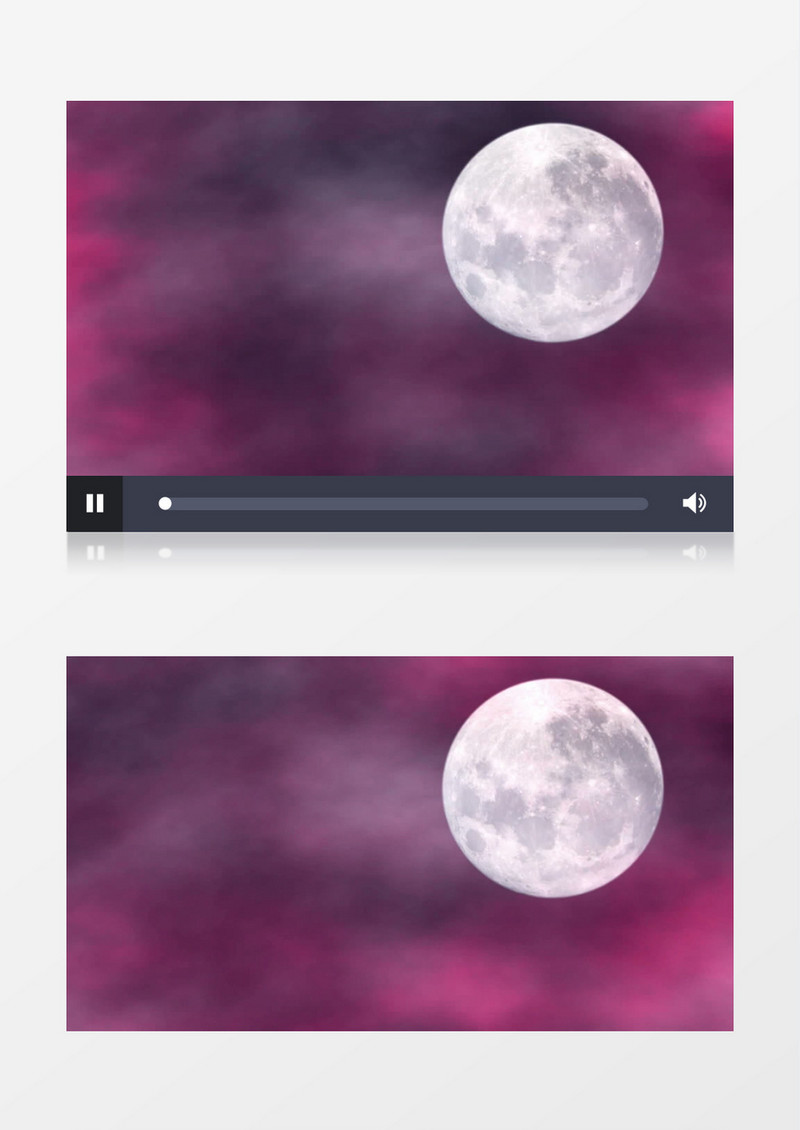 唯美月亮星空夜晚红云背景视频